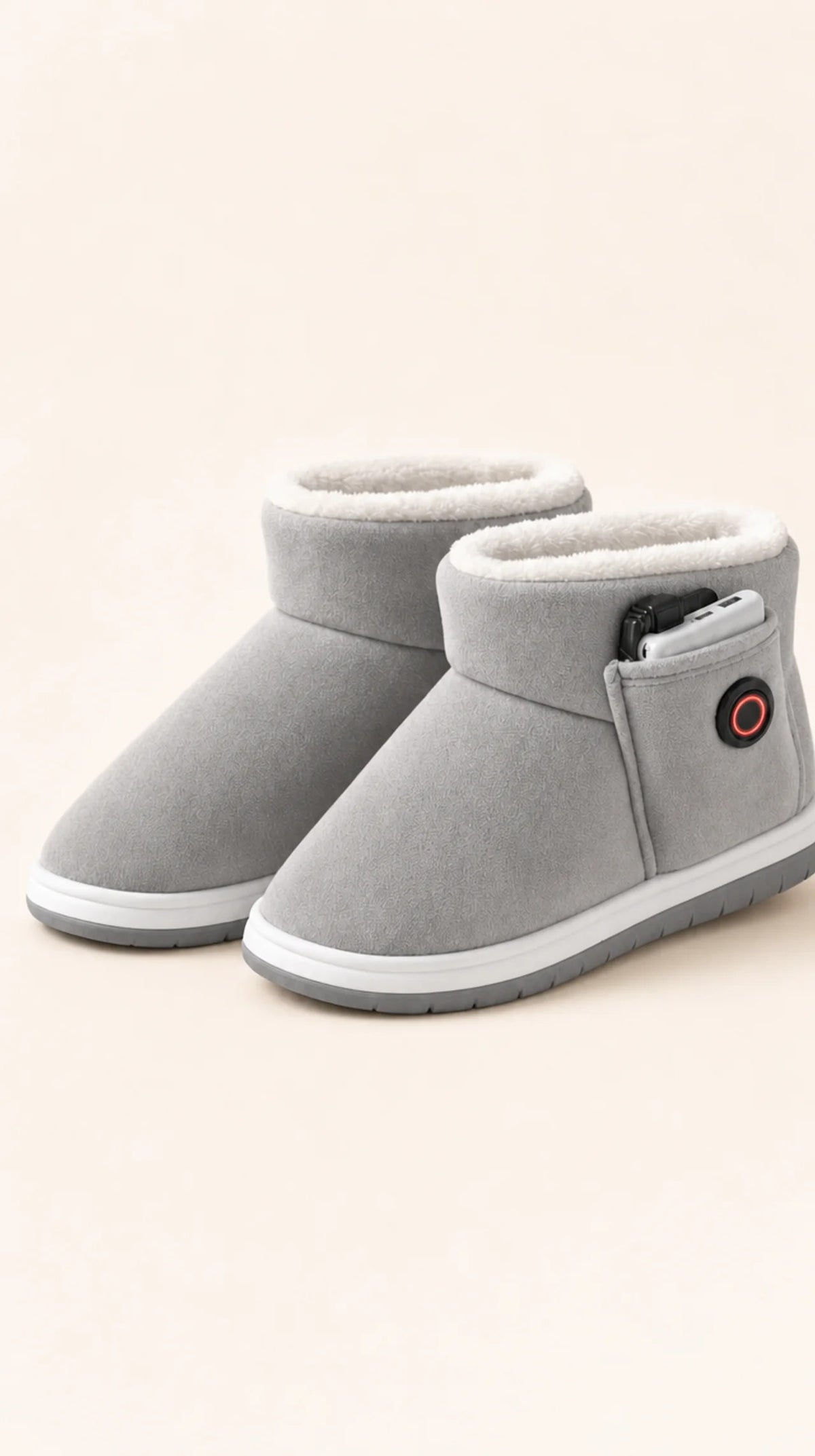 Grey EverWarm heated slippers